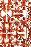 maiolica print silk twill scarf