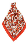 maiolica print silk twill scarf