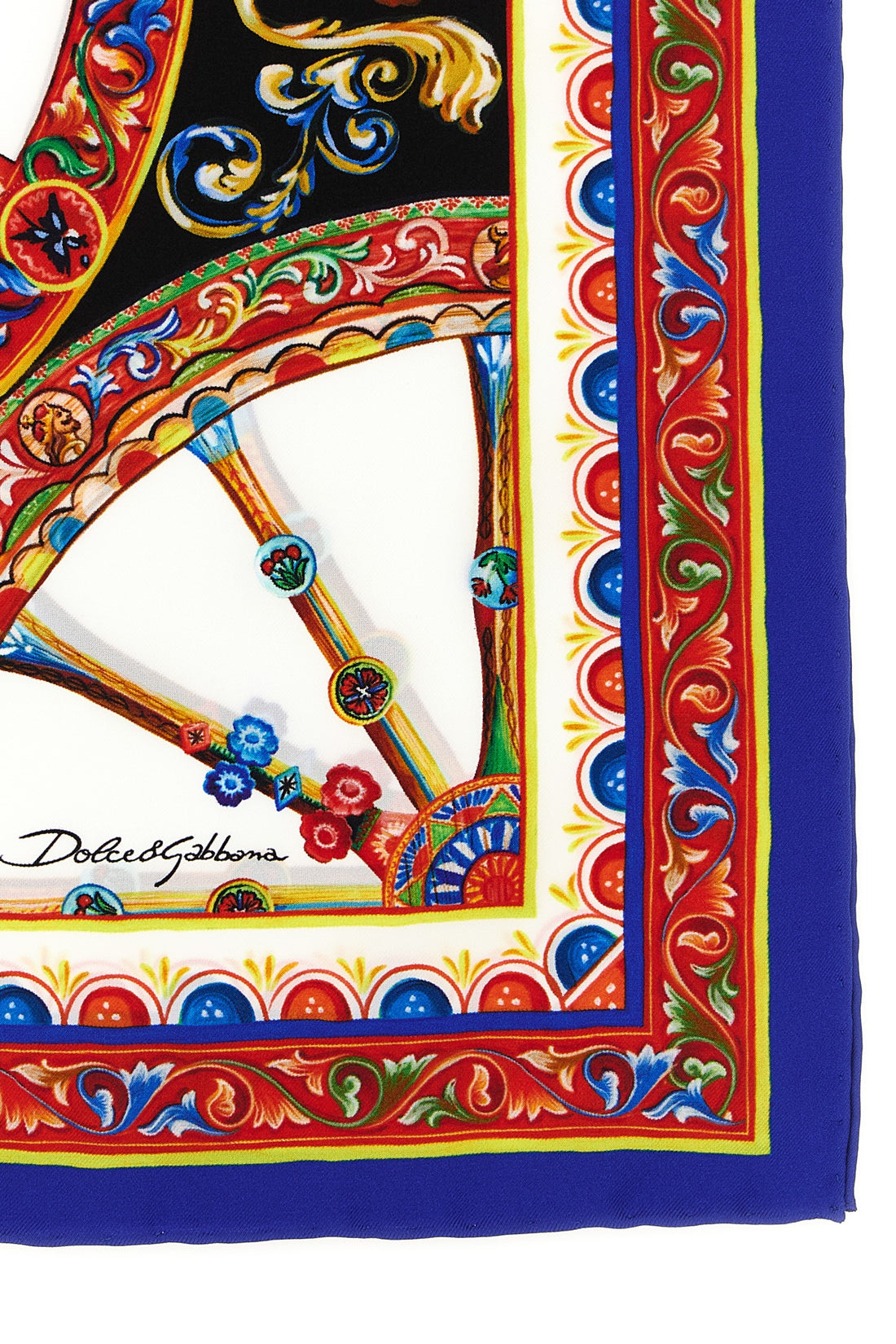 DOLCE &amp; GABBANA OS carretto print silk twill scarf