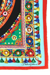 carretto print silk twill scarf