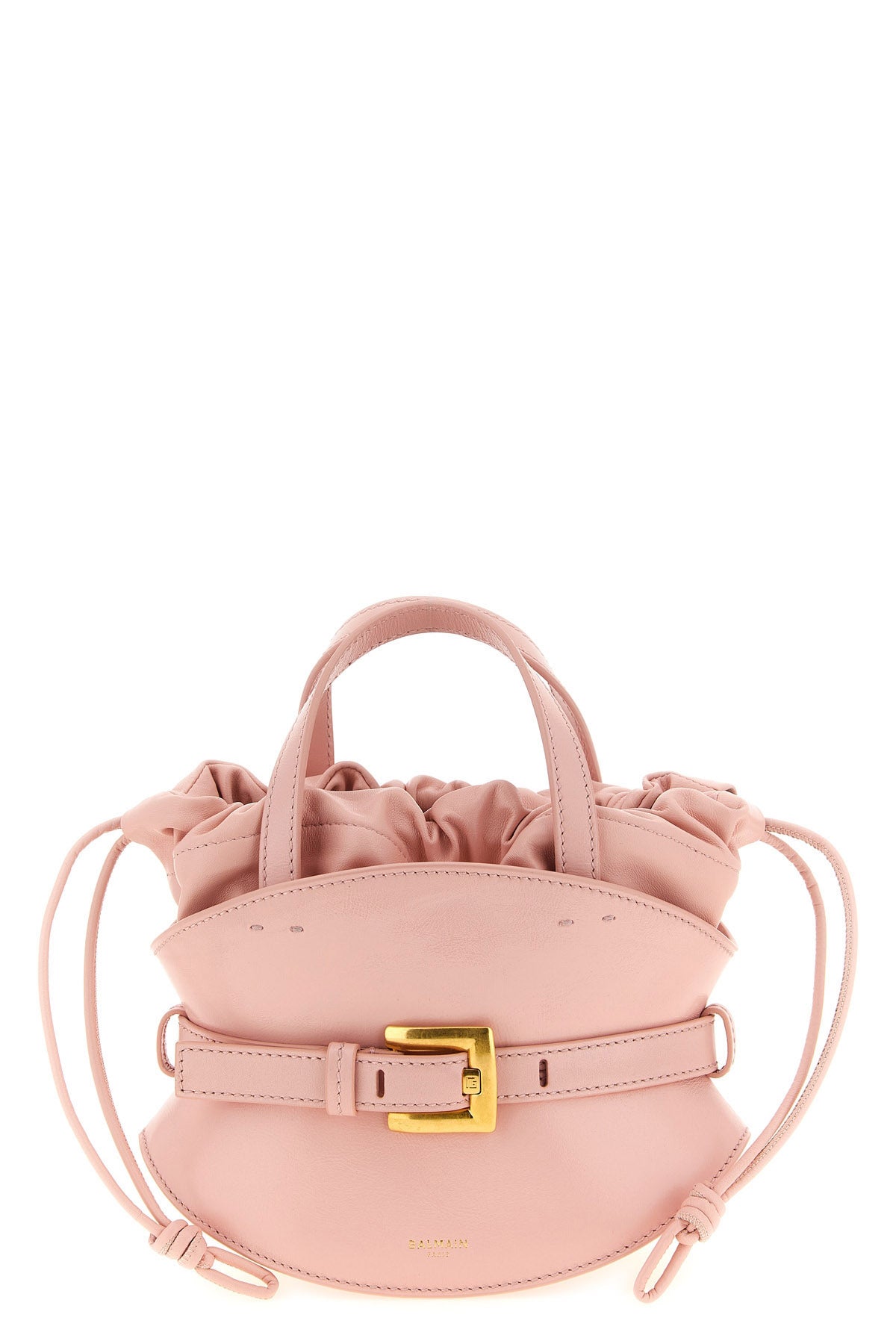 the balmain shuffle mini handbag redefines volumes through a sculptural and si