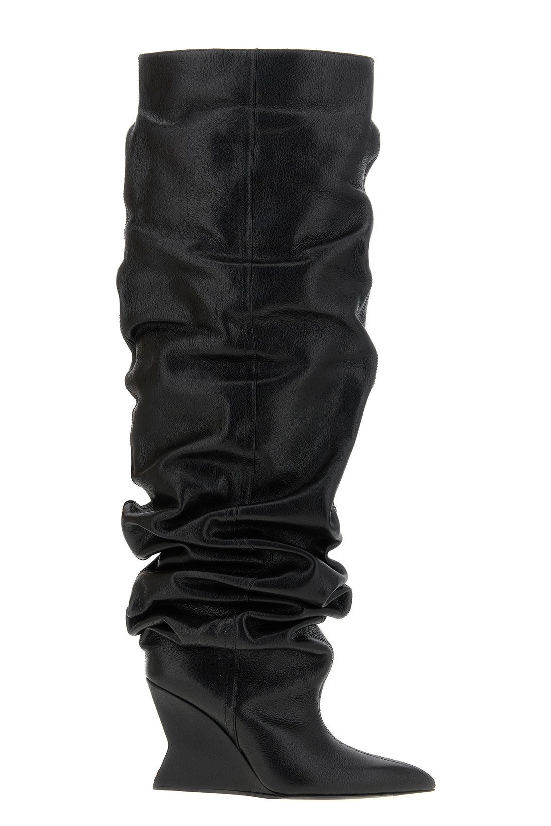BALMAIN 37 hammered leather cuissardes