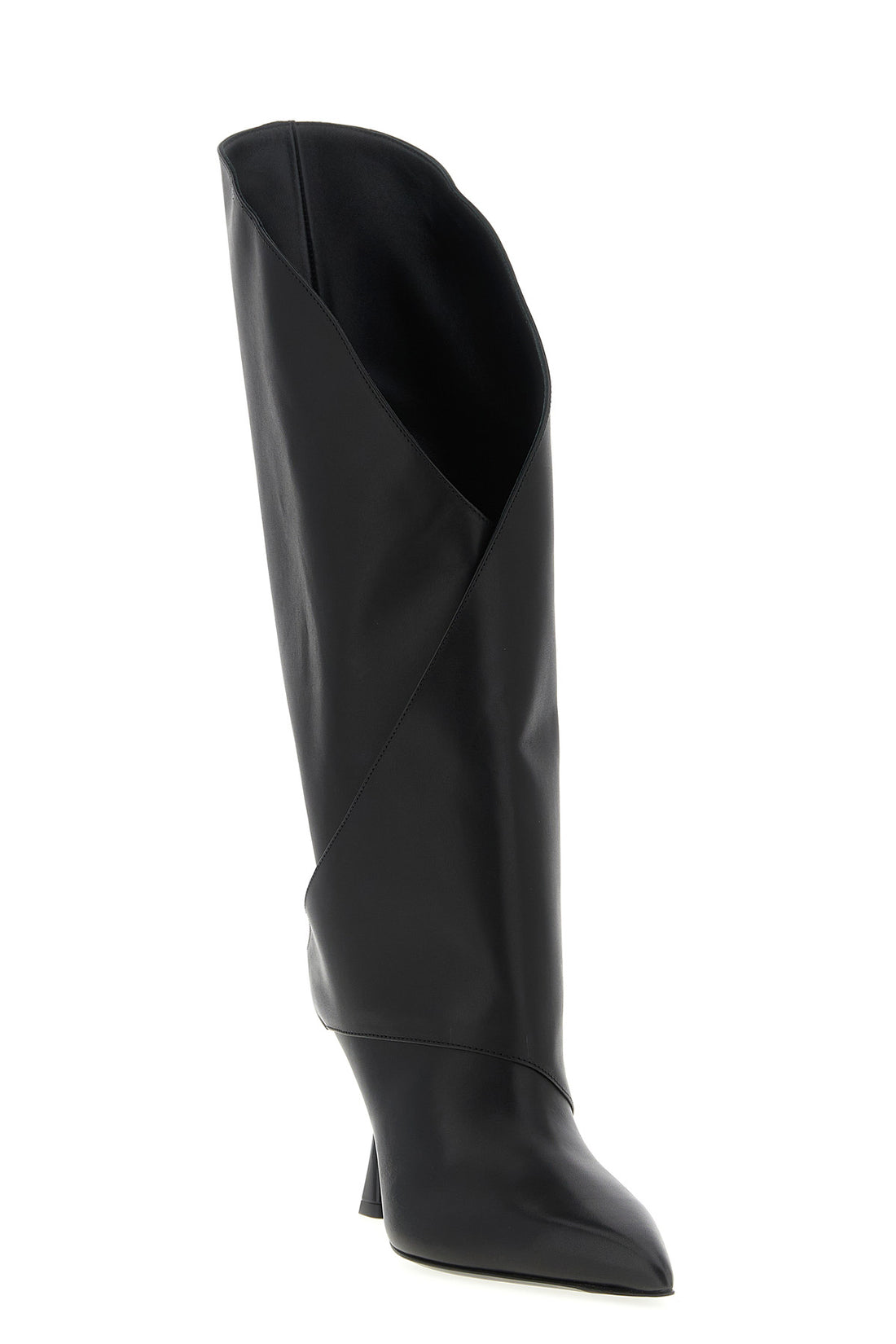 BALMAIN 37 twist calf leather boots
