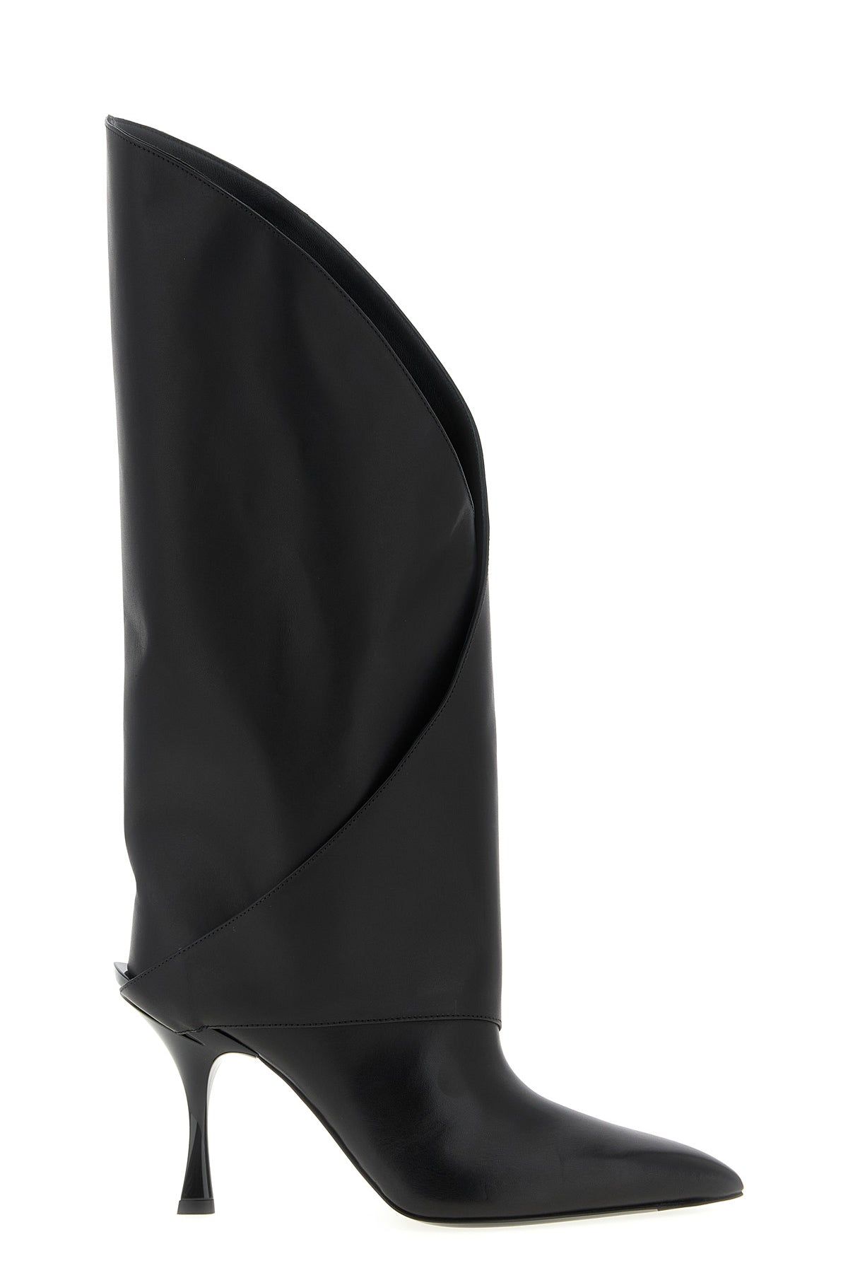 twist calf leather boots