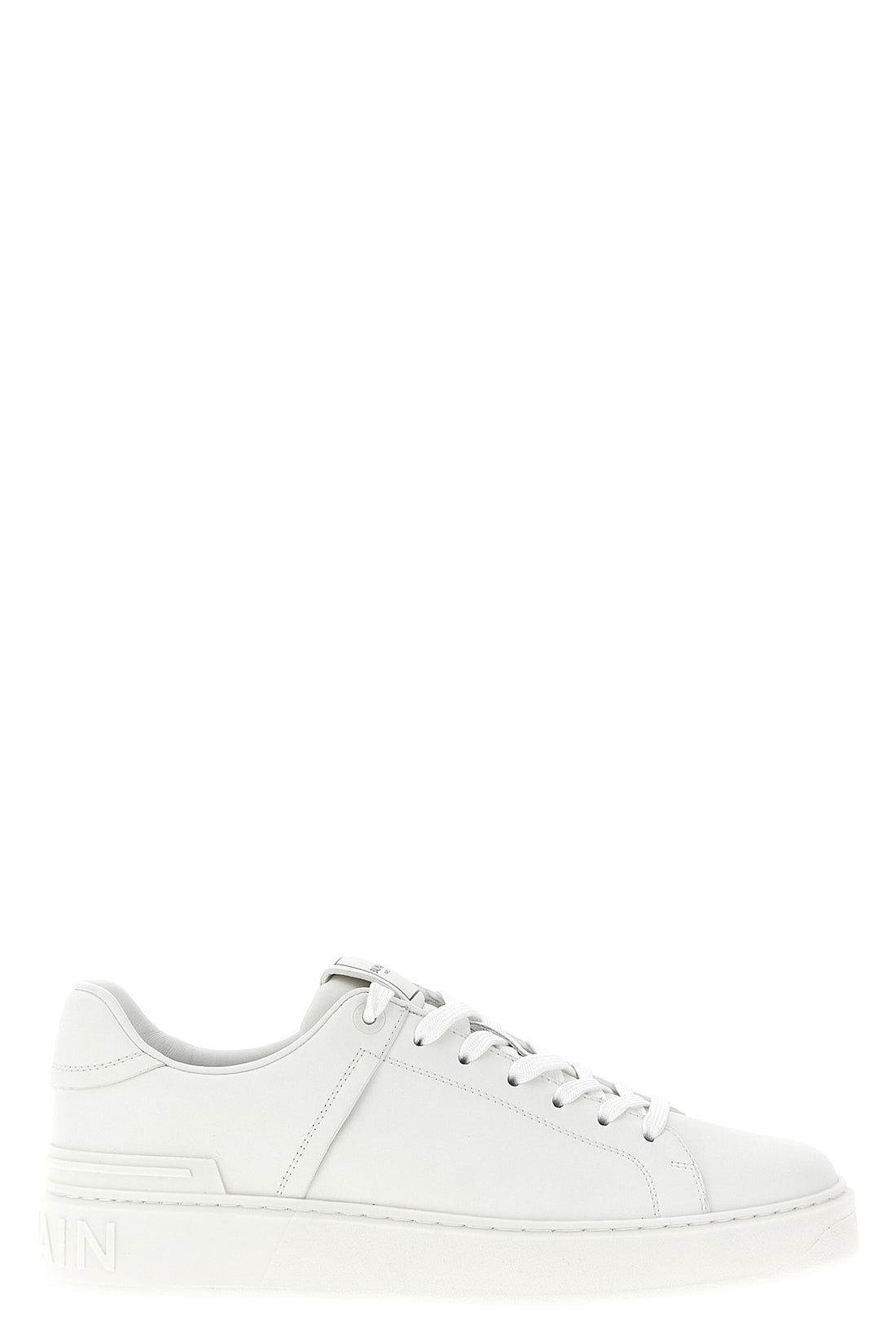 BALMAIN 40 b-court calf leather sneakers