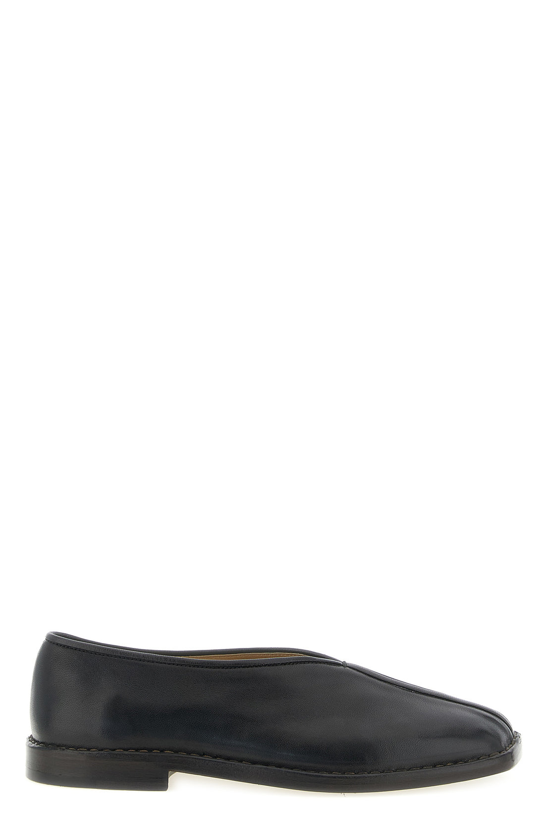 LEMAIRE 40 lwg gold certified lamb nappa leather piped slipper slippers