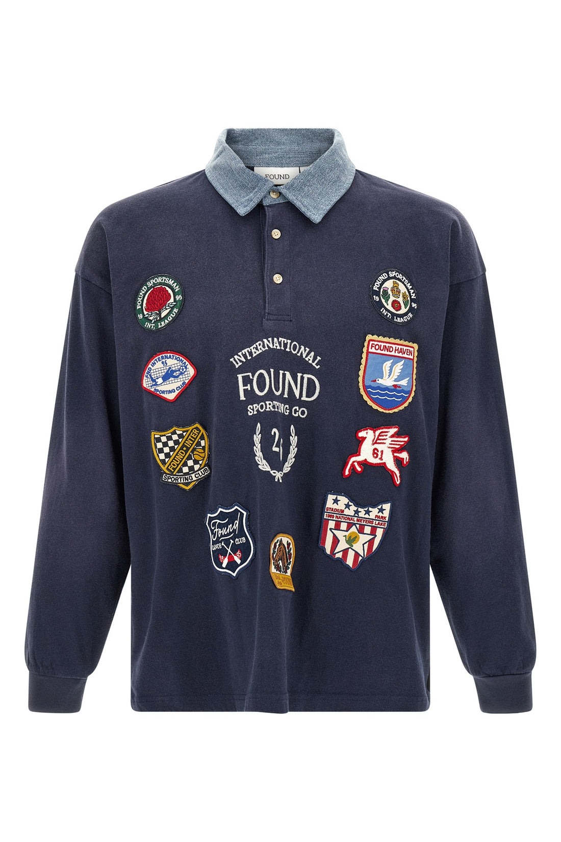 FOUND L the found crestfield rugby polo shirt