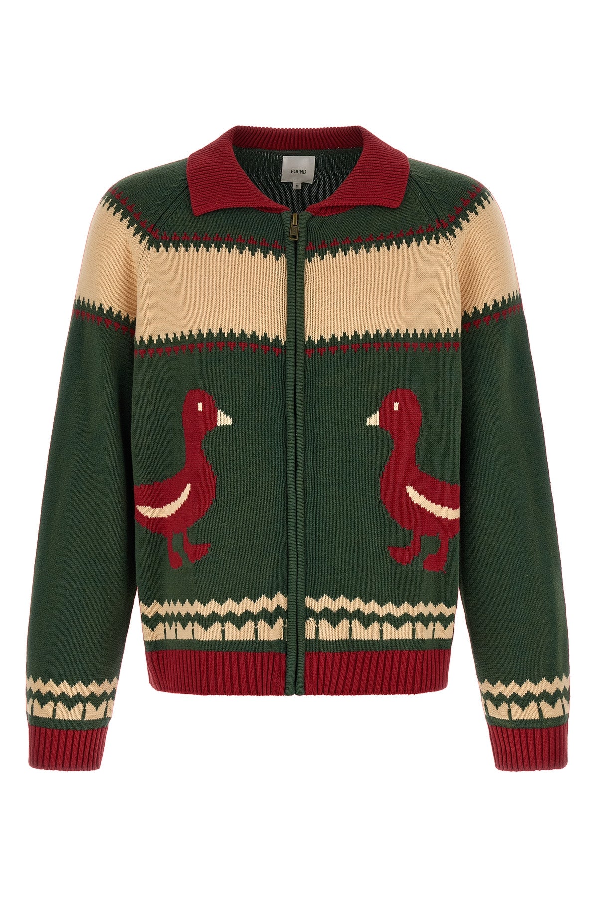 the found cardigan features a silhouette