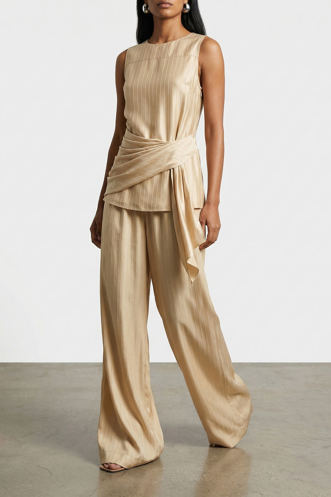 LOULOU DE SAISON M fonda top in silk and viscose blend