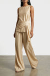 fonda top in silk and viscose blend