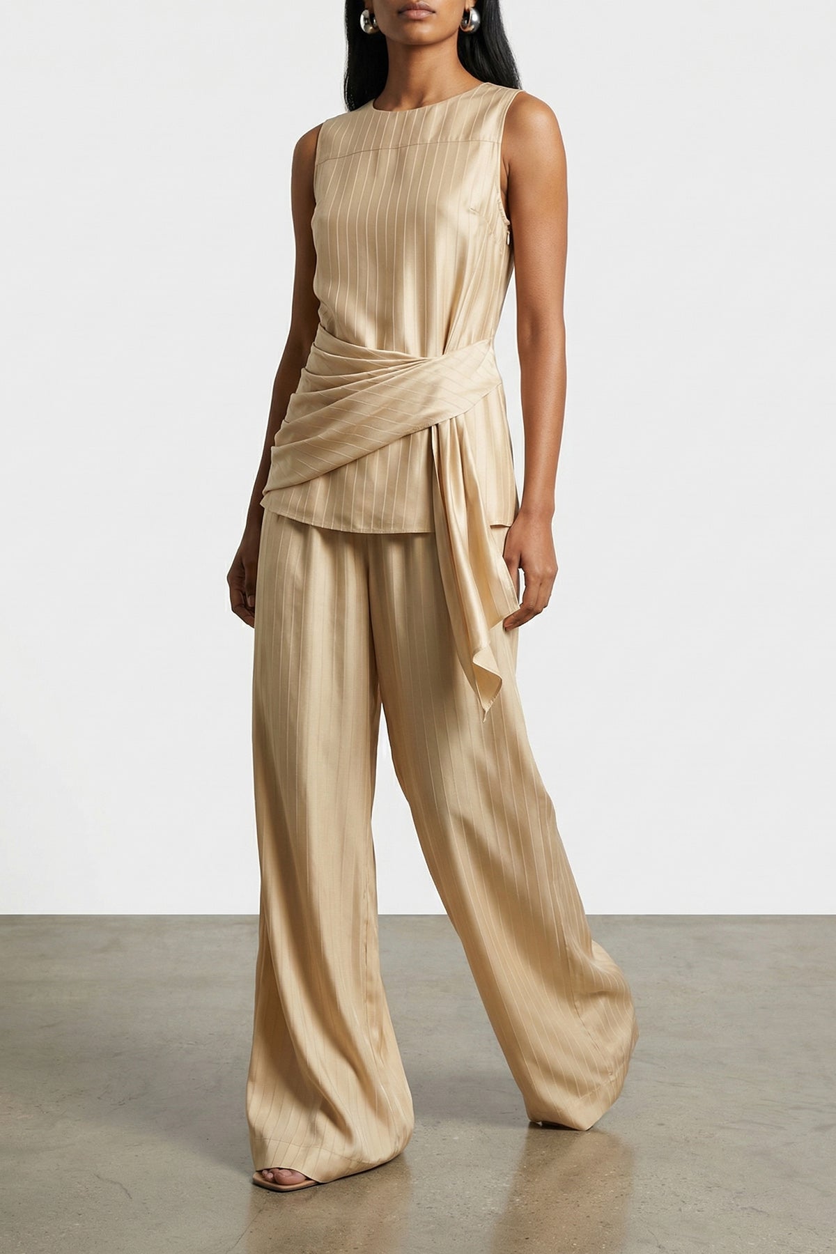 fonda top in silk and viscose blend