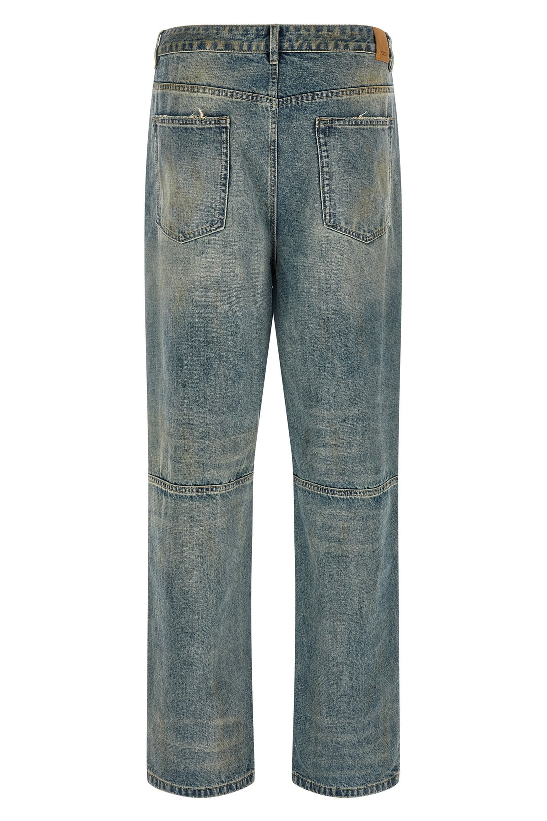 FOUND 31 double knee carpenter vintage-washed cotton jeans