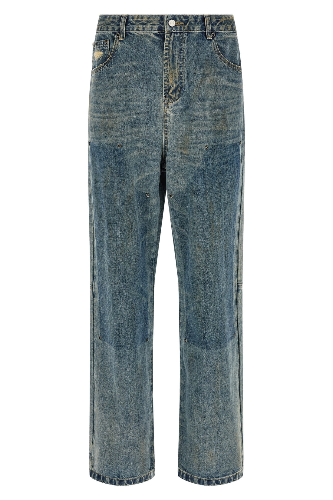 FOUND 31 double knee carpenter vintage-washed cotton jeans