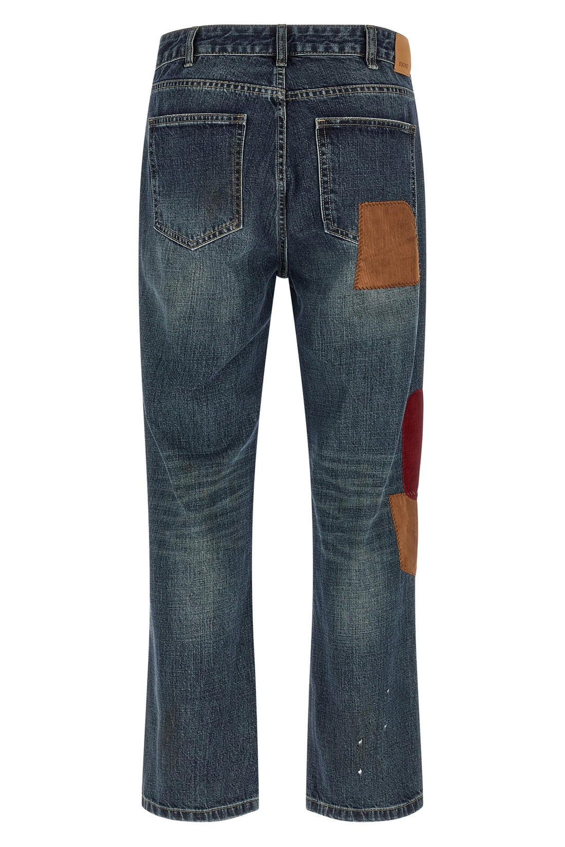 FOUND 30 patchwork jeans in sturdy washed cotton denim that enhances the natural discol