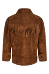western inspired jacket in soft full-grain suede