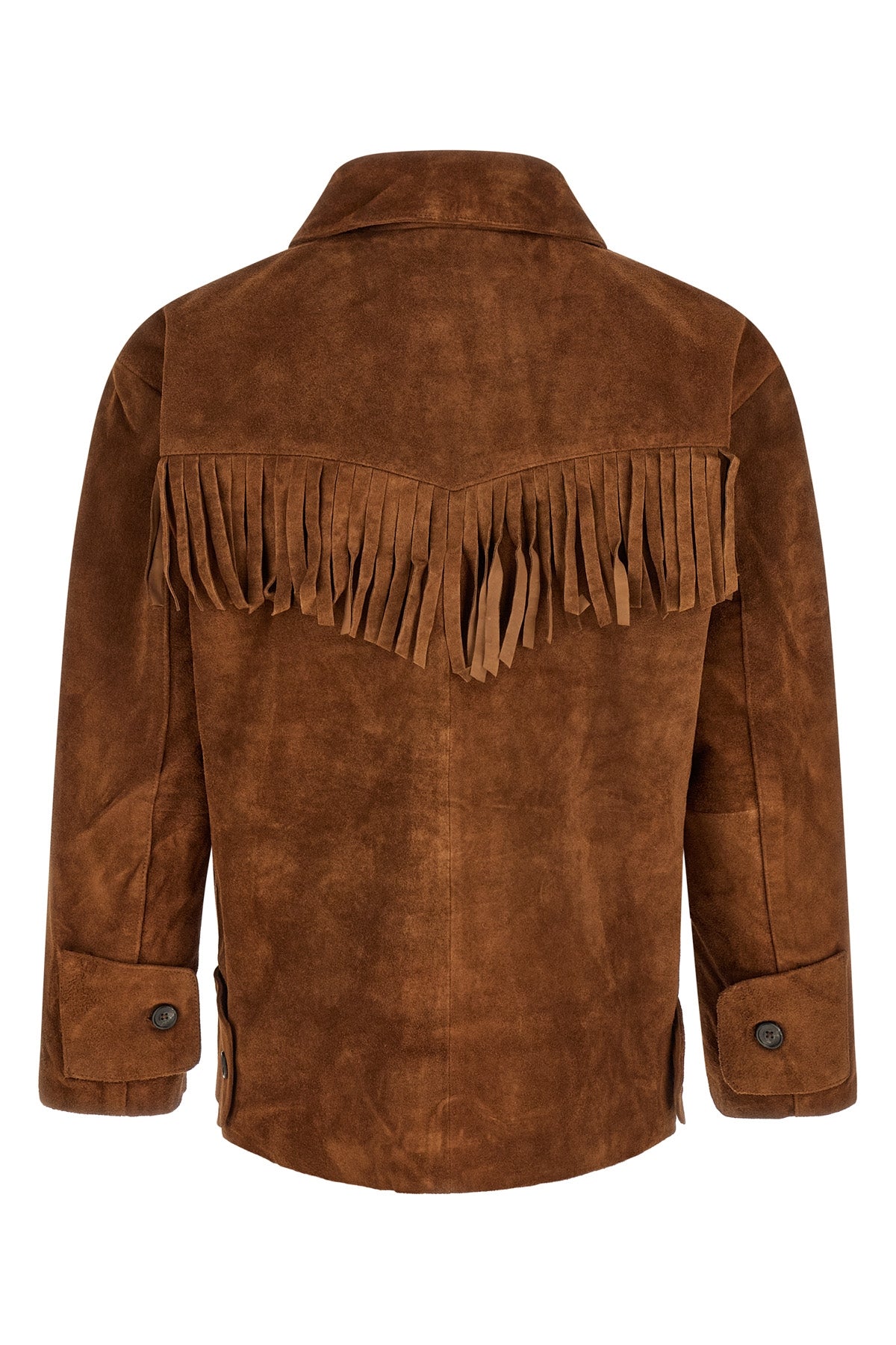 western inspired jacket in soft full-grain suede