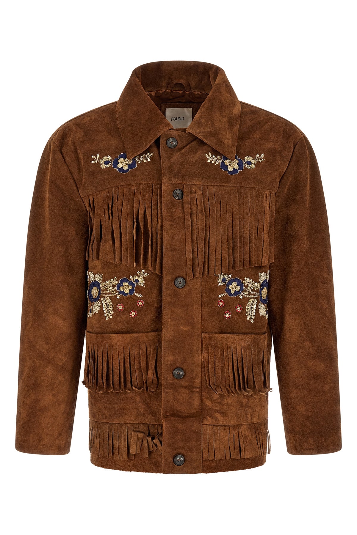 western inspired jacket in soft full-grain suede