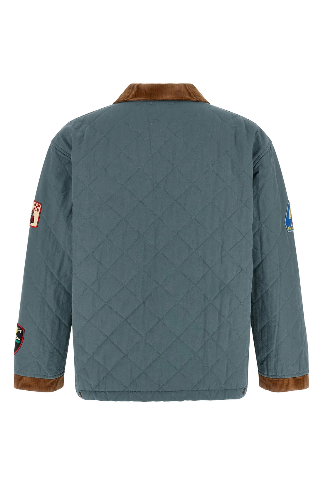 FOUND L farmstead quilt patch slightly padded quilted cotton jacket