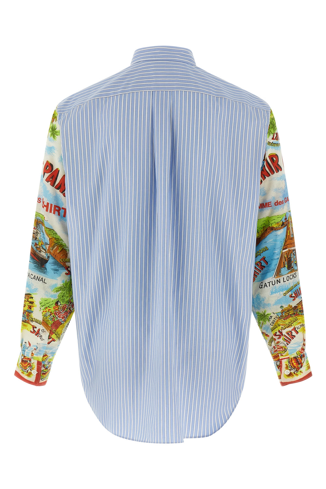 COMME DES GARCONS SHIRT L striped cotton poplin shirt
