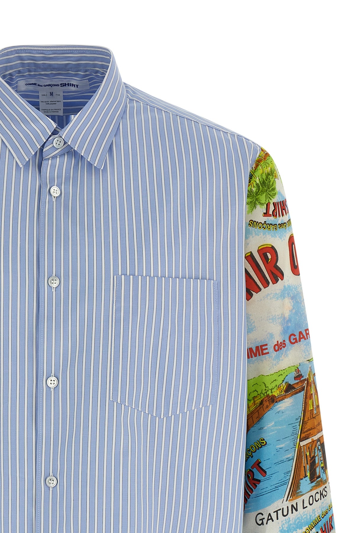 striped cotton poplin shirt