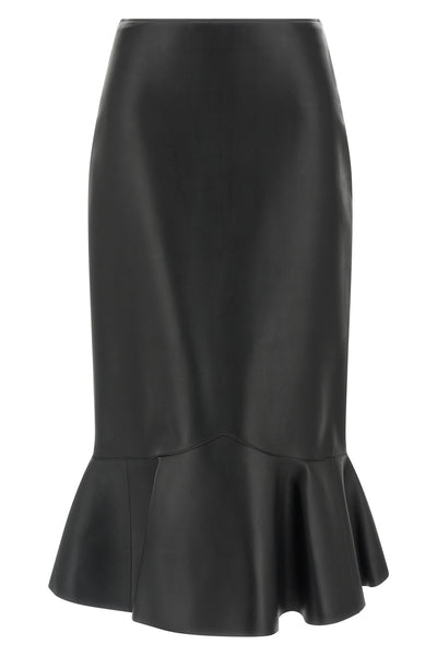 nappa midi skirt