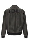 smooth leather blouson