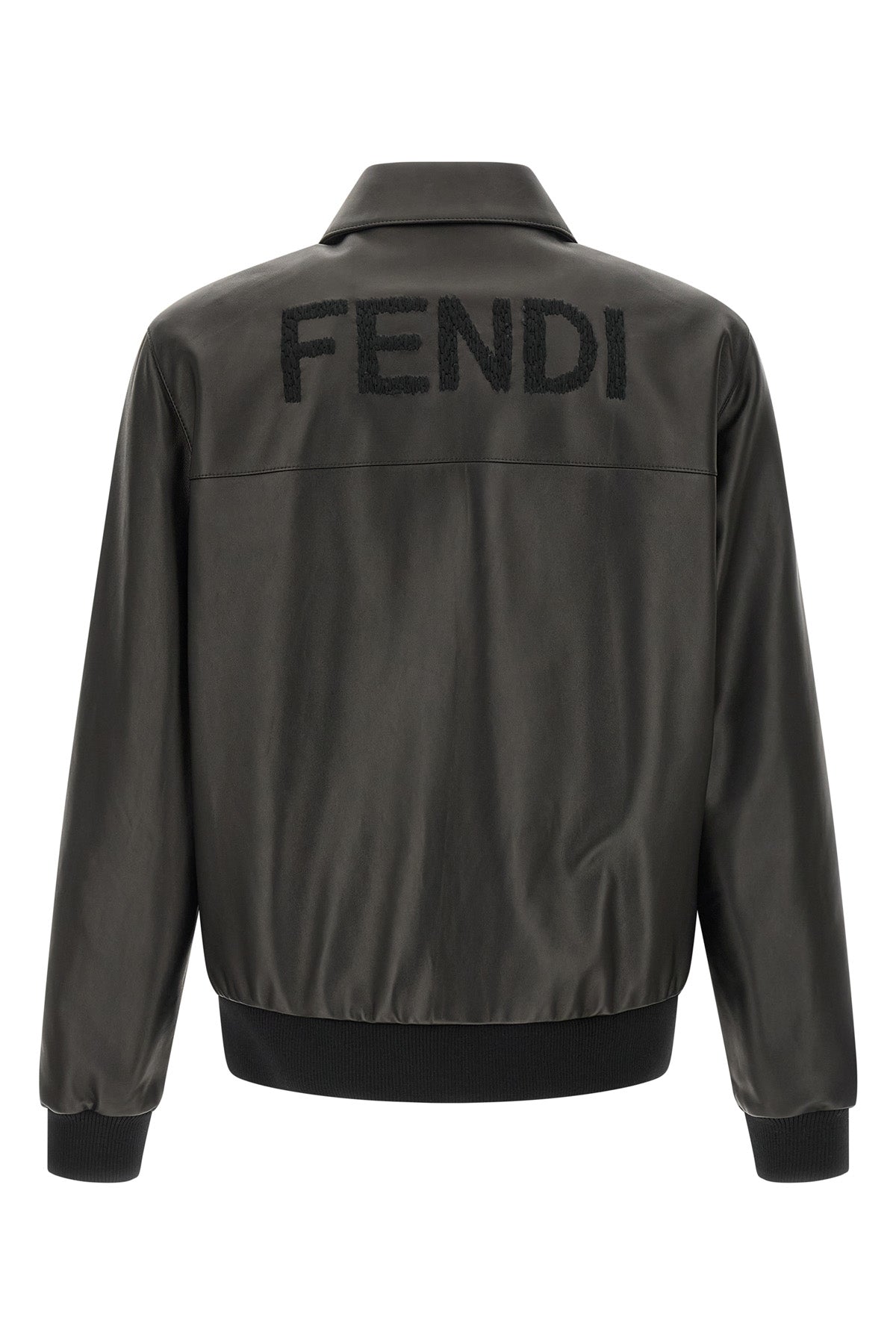 smooth leather blouson