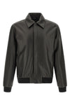 smooth leather blouson