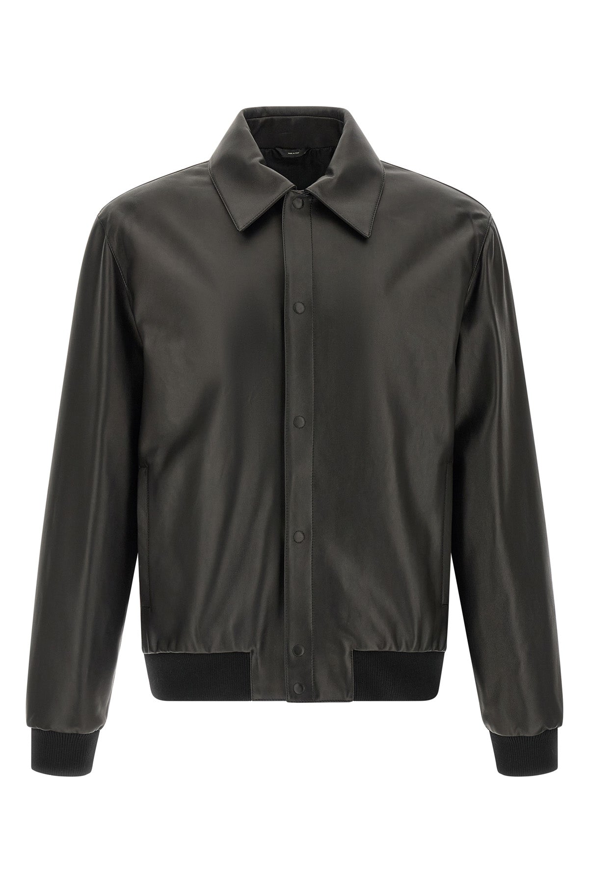 smooth leather blouson