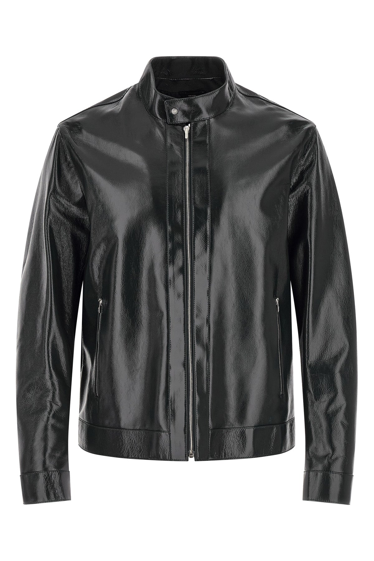 leather blouson treated