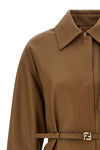 nappa midi trench coat
