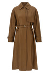 nappa midi trench coat
