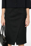 pinstripe wool skirt