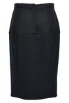 pinstripe wool skirt