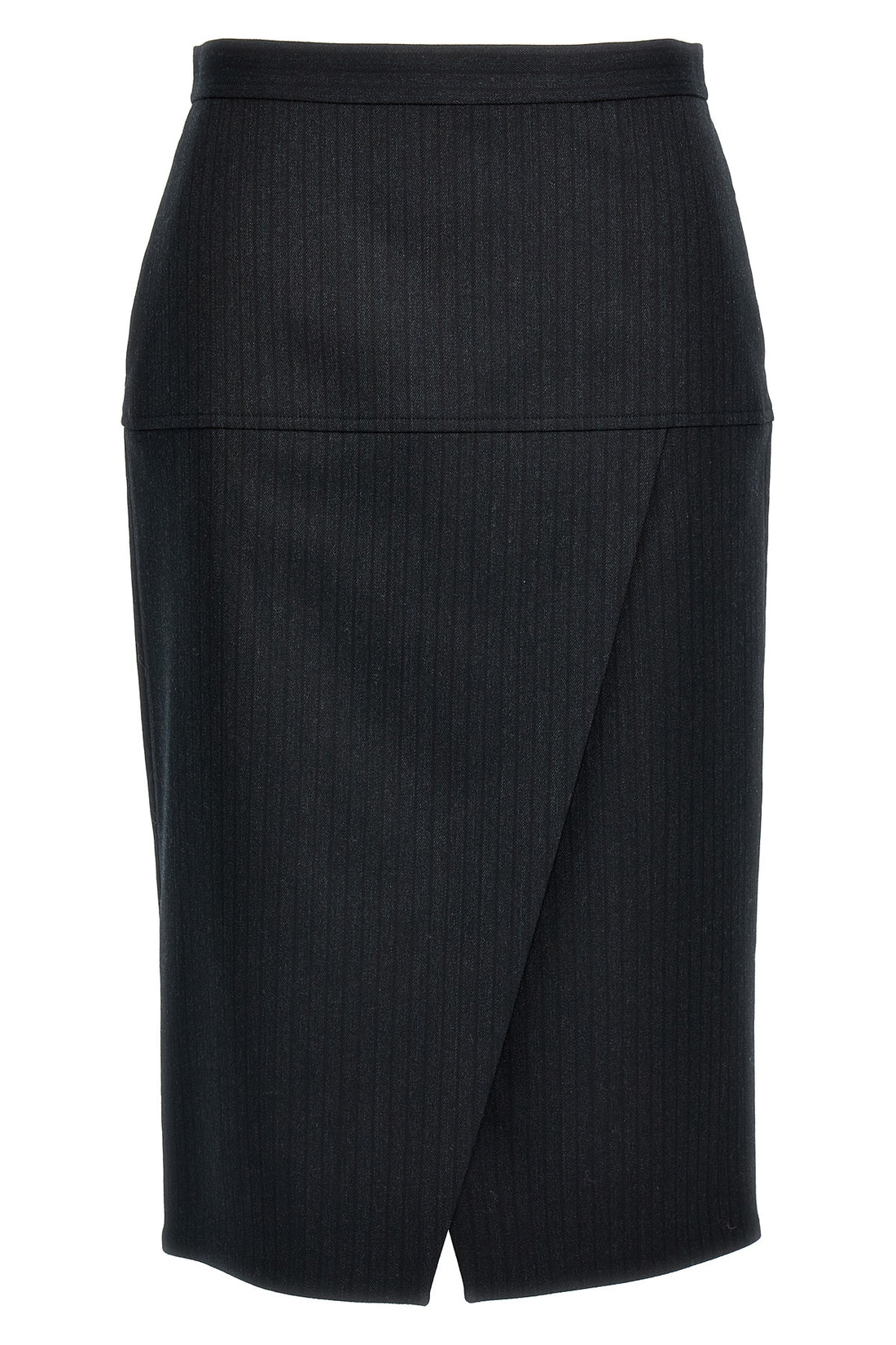 FENDI 42 pinstripe wool skirt