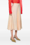 midi skirt in jacquard silk