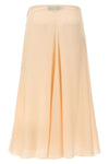 midi skirt in jacquard silk