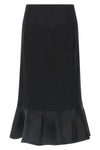 midi skirt in wool grain de poudre