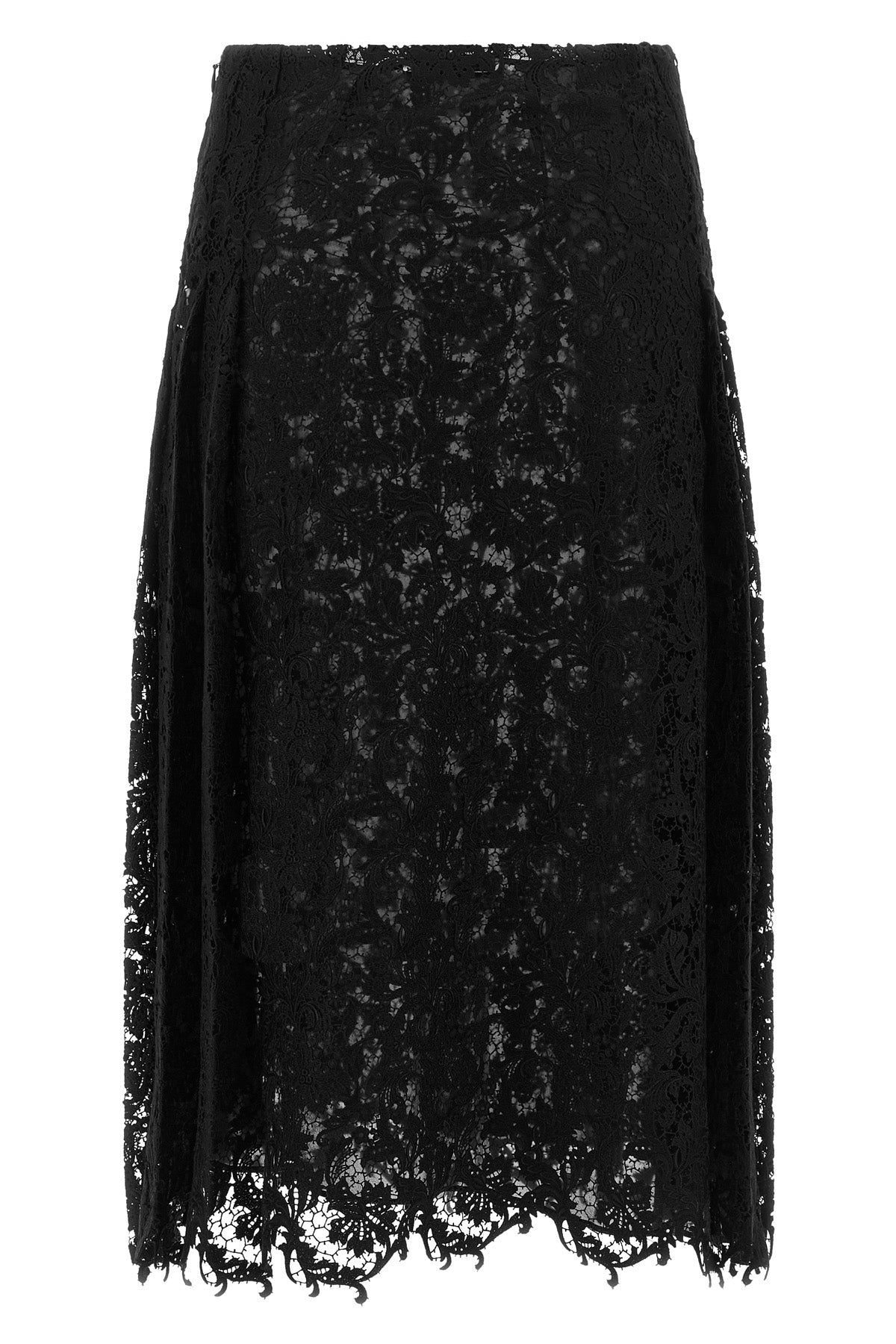 the fendi macramé lace midi skirt sets new standards of sartorial excellence thr