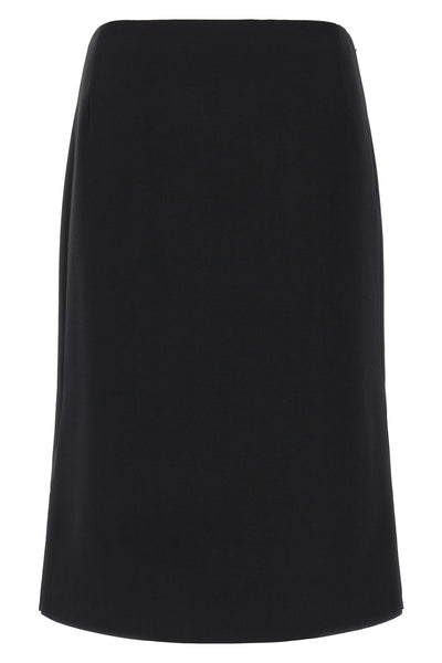 the fendi midi skirt defines sartorial precision through a pencil silhouette