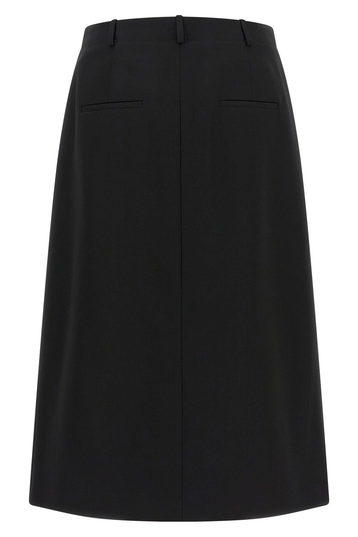 the sartorially inspired midi skirt fendi stands out for its rigorous silhouette