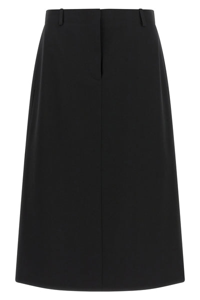 the sartorially inspired midi skirt fendi stands out for its rigorous silhouette