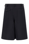 bermuda shorts in herringbone fabric