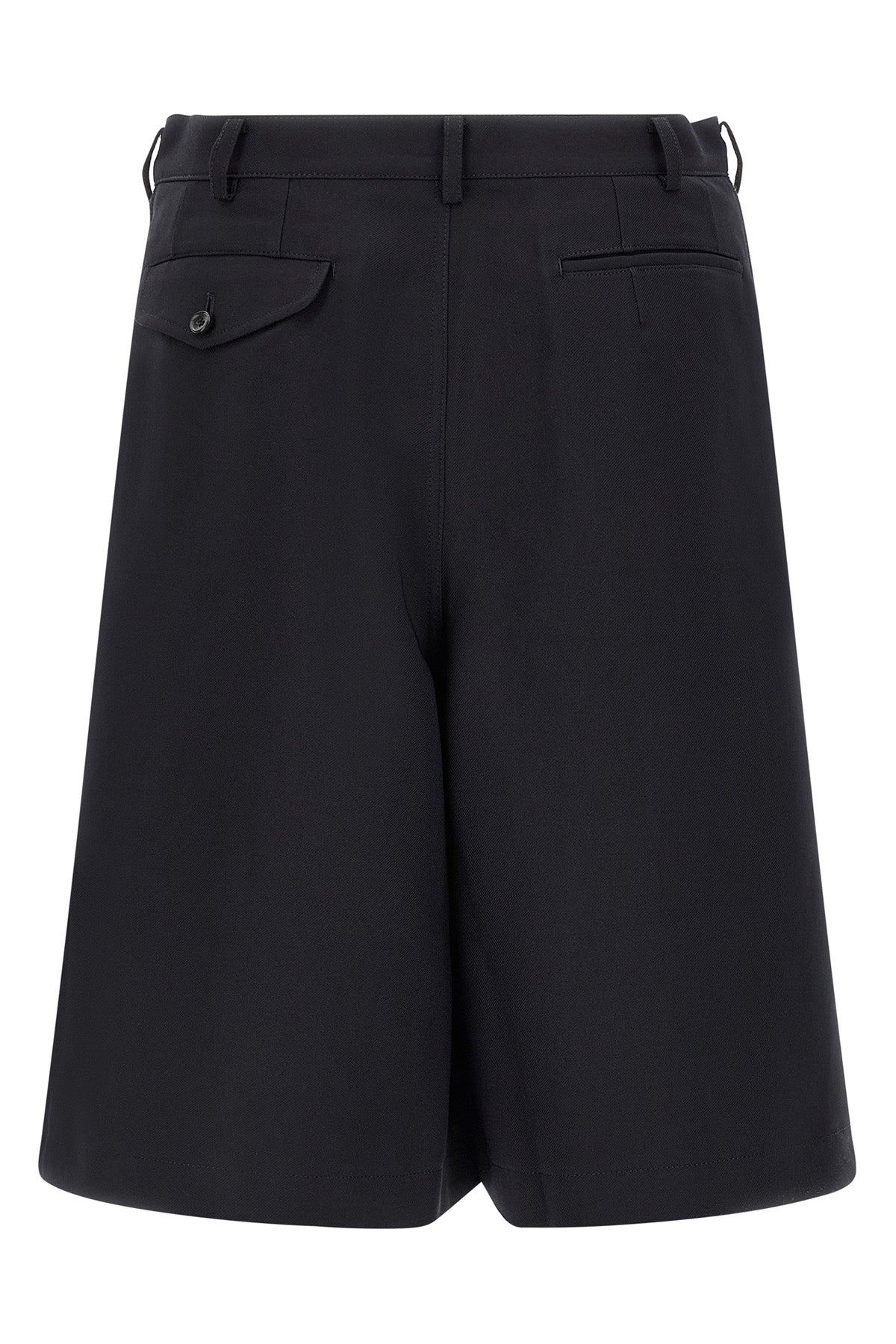 bermuda shorts in herringbone fabric