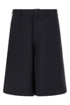 bermuda shorts in herringbone fabric