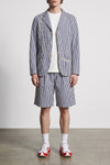 striped cotton poplin bermuda shorts