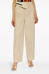 wool and cotton gabardine trousers