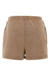 vintage effect cotton shorts