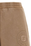 vintage effect cotton shorts
