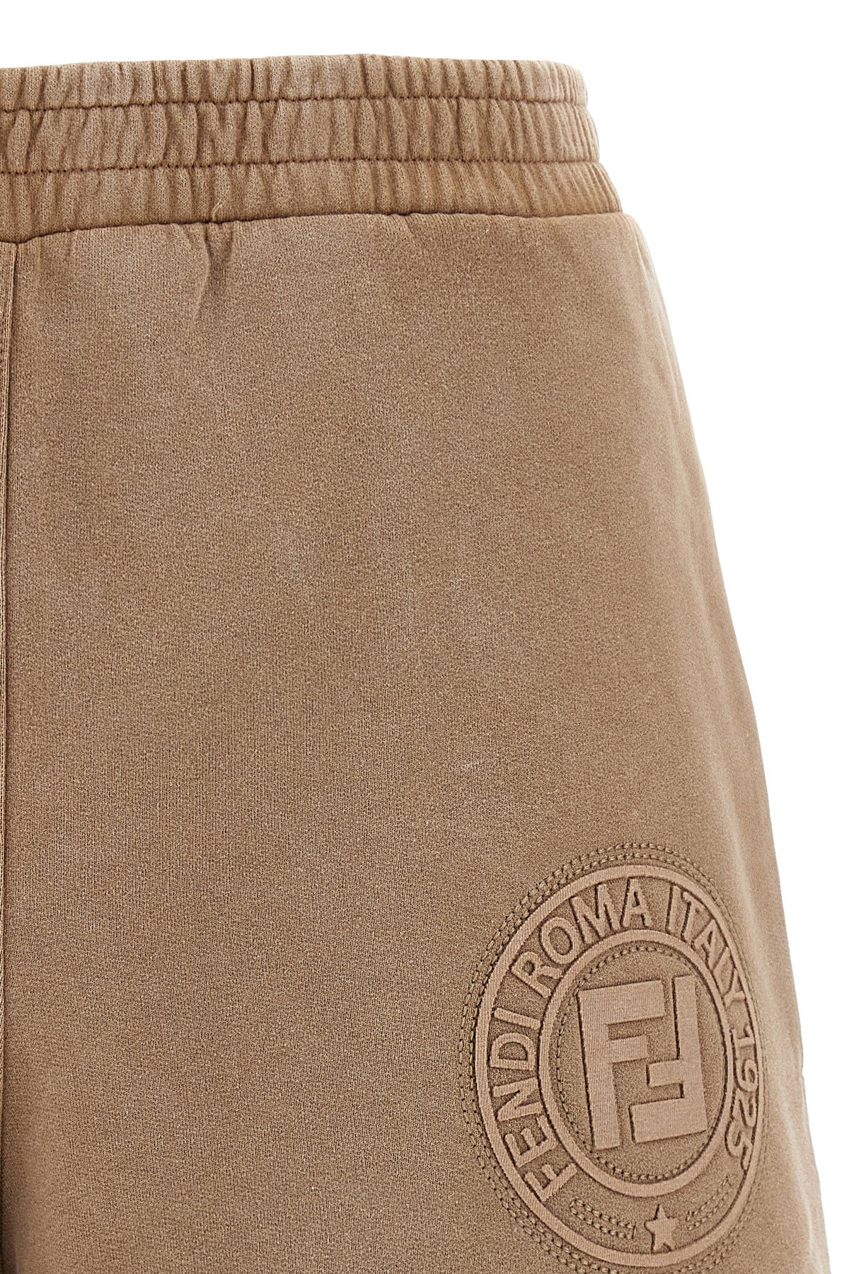 vintage effect cotton shorts